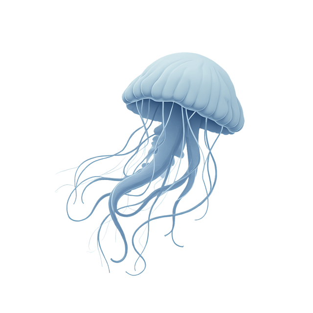 Free transparent PNG: Elegant White Jellyfish PNG Illustration for Deep Sea and Marine Art