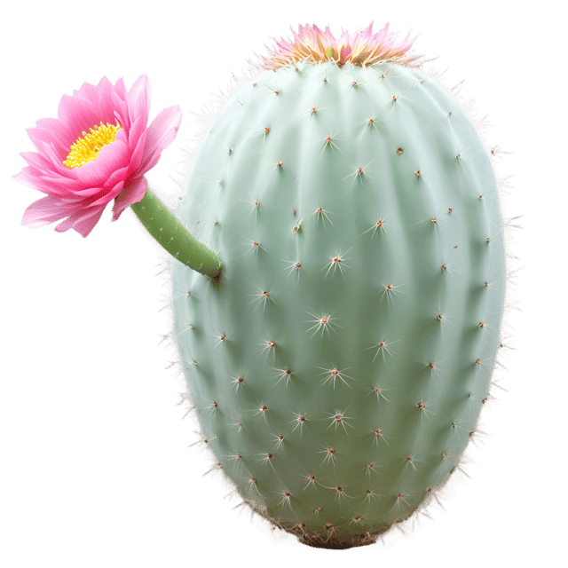 Free transparent PNG: Transparent PNG Opuntia Cactus with Clean Lines and Minimalist Design