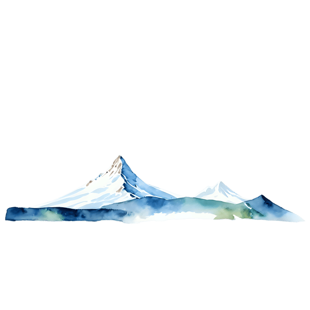 Free transparent PNG: Watercolor Mountain Scene Transparent PNG – Gentle Landscape Clipart