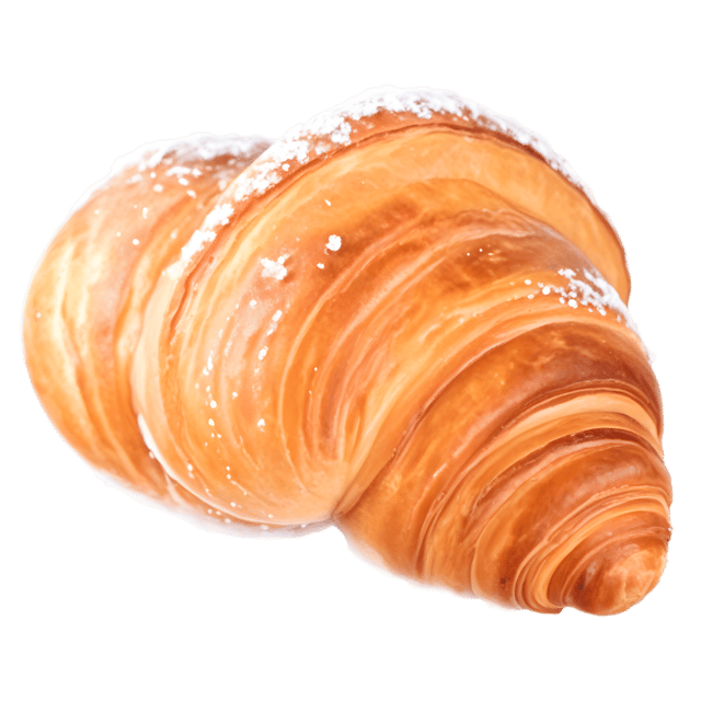 Free transparent PNG: Croissant Dusting of Sugar Transparent PNG Background