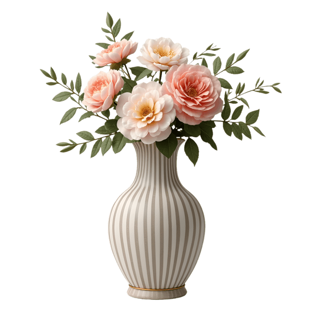 Free transparent PNG: Regency Stripe Vase  Elegant Decor Clipart, free downloadable png