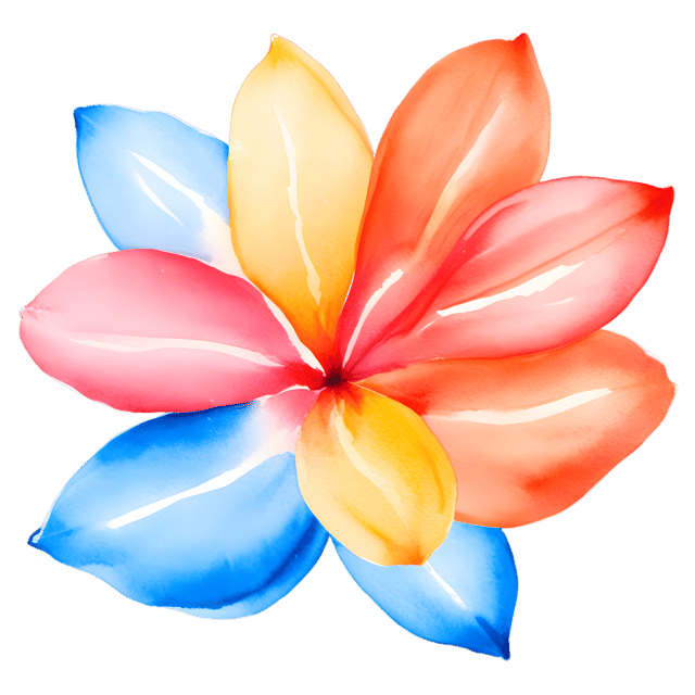 Free transparent PNG: Abstract Petal Hand-Drawn Design with Lively Hues