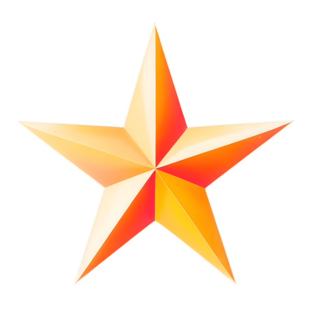Free transparent PNG: Glowing Star Design with Transparent Background - PNG Format