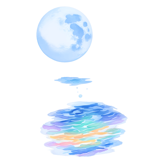 Free transparent PNG: Colorful Moonlight Ripples PNG Background with Transparent Effect