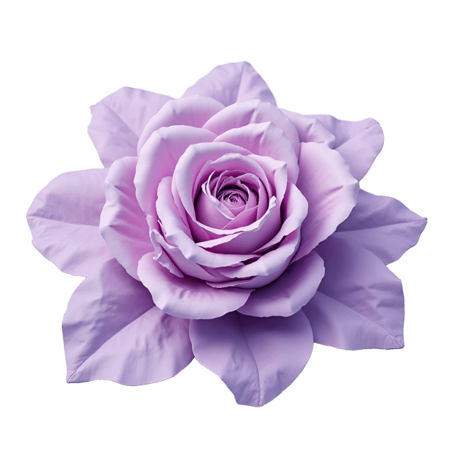 Free transparent PNG: Soft Lavender Rosebud Clipart with Crinkled Paper Petals