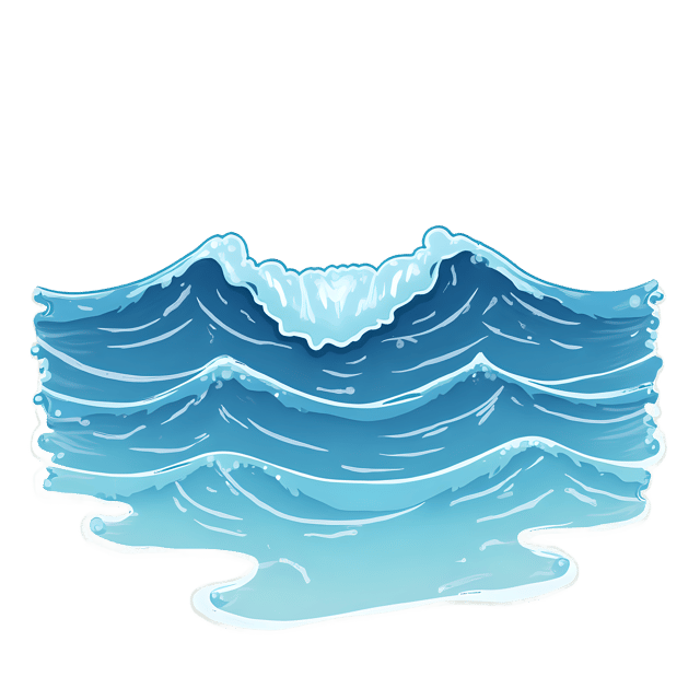 Free transparent PNG: Hand-Drawn Ocean Waves PNG with Transparent Background for Artistic Use