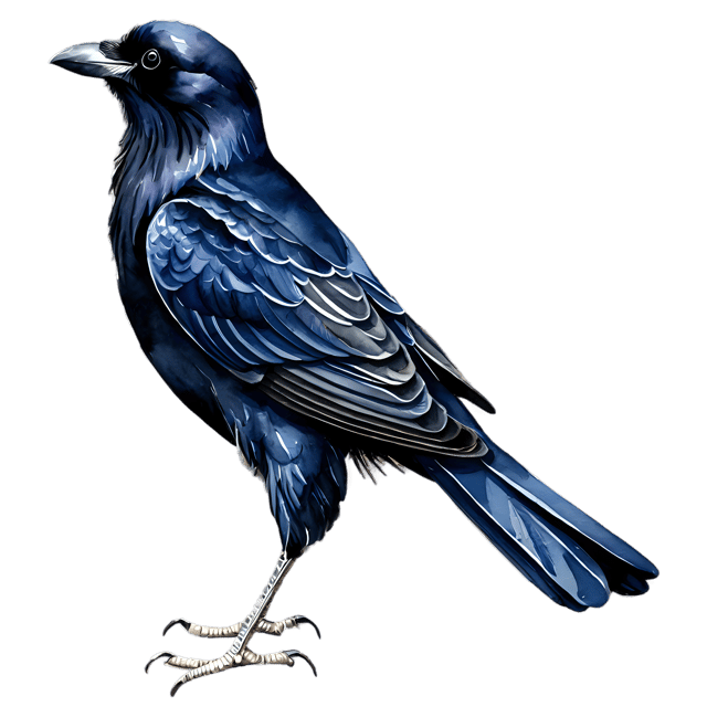 Free transparent PNG: Crow Transparent Watercolor PNG – Gentle Illustration for Artists & Designers