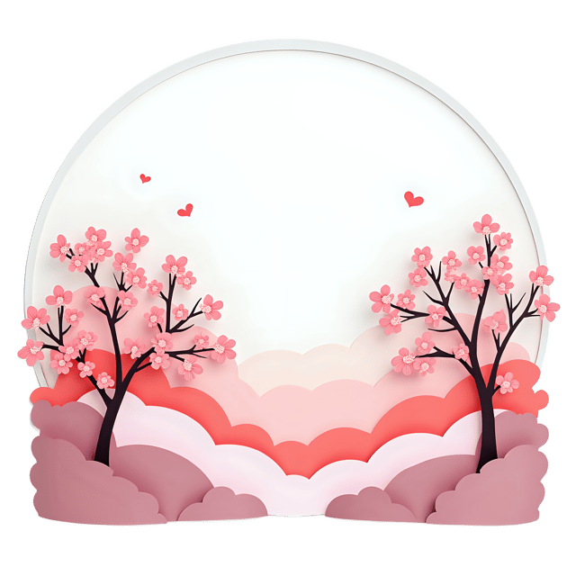 Free transparent PNG: Spring Blossom Landscape PNG  Perfect for Garden Design, Decor  Crafts