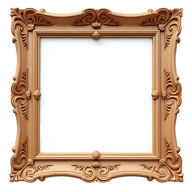 Free transparent PNG: Carved Wood Frame with Transparent Background PNG Design