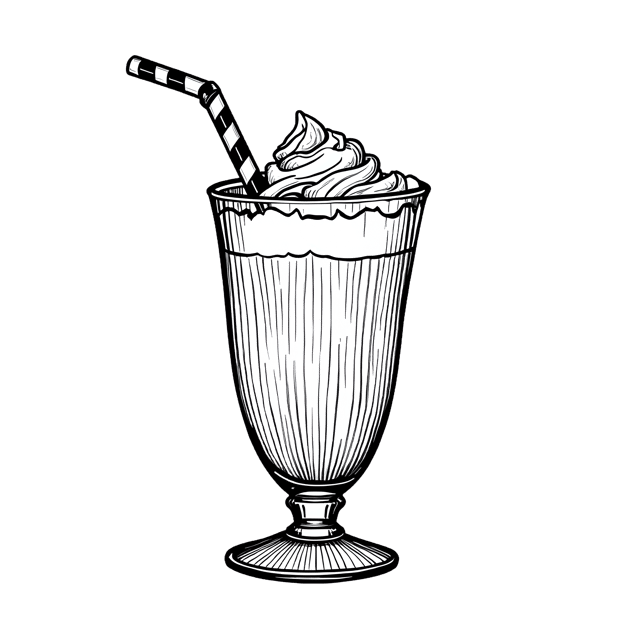 Free transparent PNG: Milkshake Glass with Striped Straw  Free Downloadable PNG Clipart