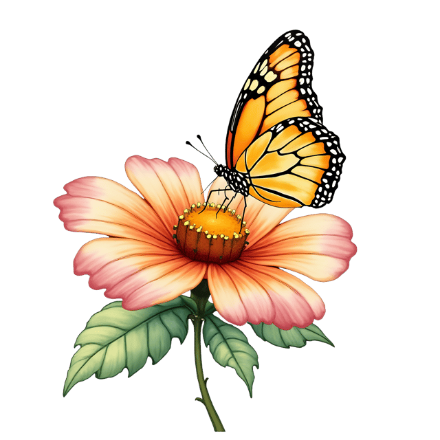 Free transparent PNG: Butterfly on Flower  Nature Clipart, free downloadable png