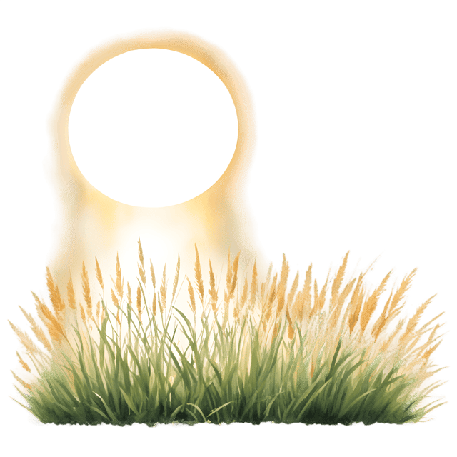 Free transparent PNG: Golden Sunbeams Filtering Through Tall Grass PNG with Transparent Background
