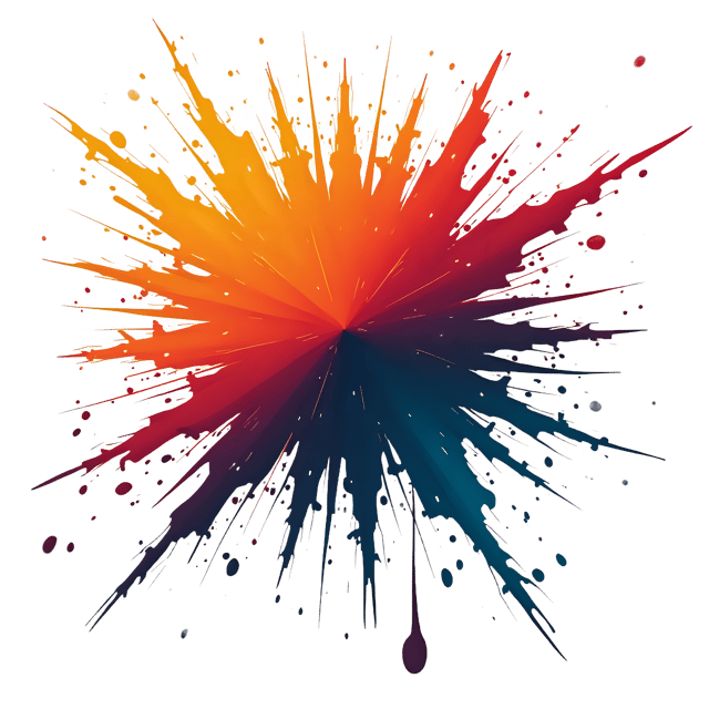 Free transparent PNG: Dynamic Exploding Color Forms PNG with Transparent Background for Creative Design