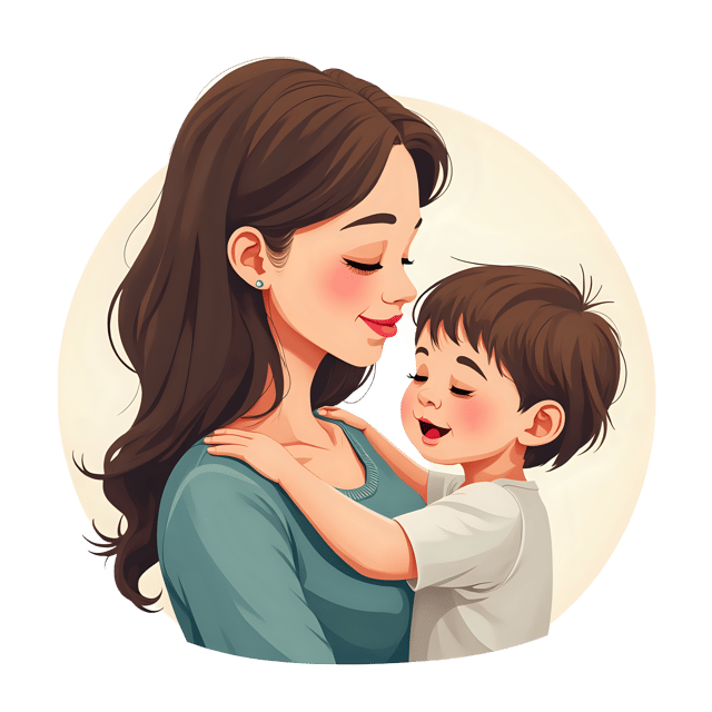 Free transparent PNG: Mother and Child Portrait