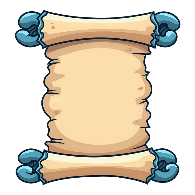 Free transparent PNG: Scroll with Star Pattern and Blue Trim  Decorative Clipart, free downloadable png