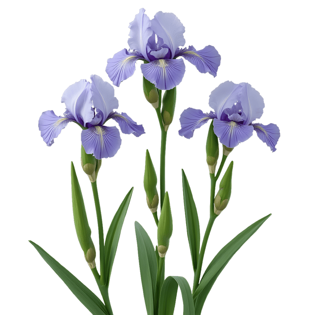 Free transparent PNG: Iris Flower Spike PNG with Transparent Background for Elegant Botanical Design