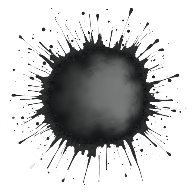 Free transparent PNG: Ink Splatter with Sketchy Border  Creative Design Clipart, free transparent png download