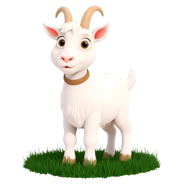 Free transparent PNG: Goat in Lush Green Meadow PNG with Transparent Background for Nature and Farm Imagery