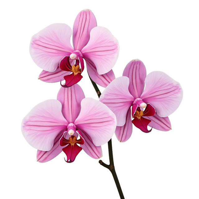 Free transparent PNG: Blooming Orchids Watercolor Painting for Botanical Art and Decor