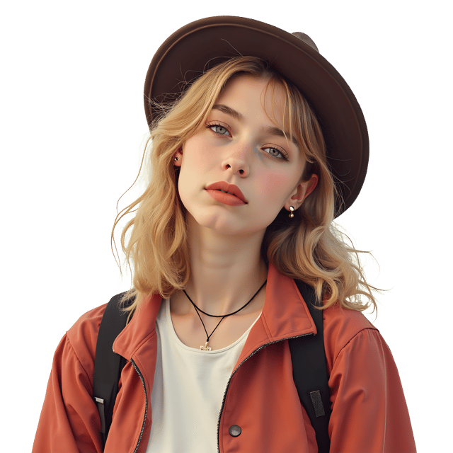 Free transparent PNG: Casual Teen Portrait PNG  Ideal for Social Media, Personal Projects  Decor