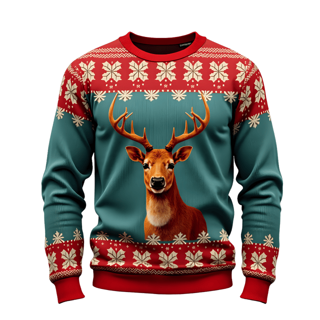 Free transparent PNG: Reindeer Christmas Sweater PNG Clipart  Perfect for Holiday Designs  Crafts