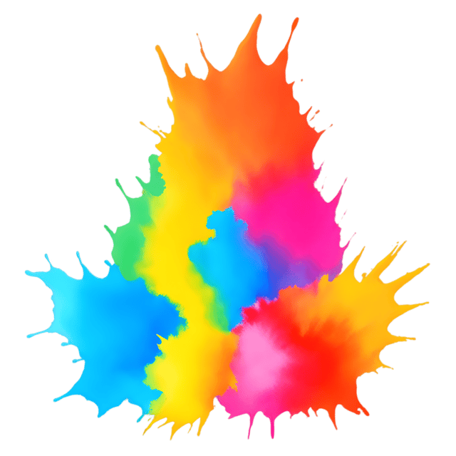 Free transparent PNG: Abstract Bold Color Burst PNG Art for Creative Design Projects