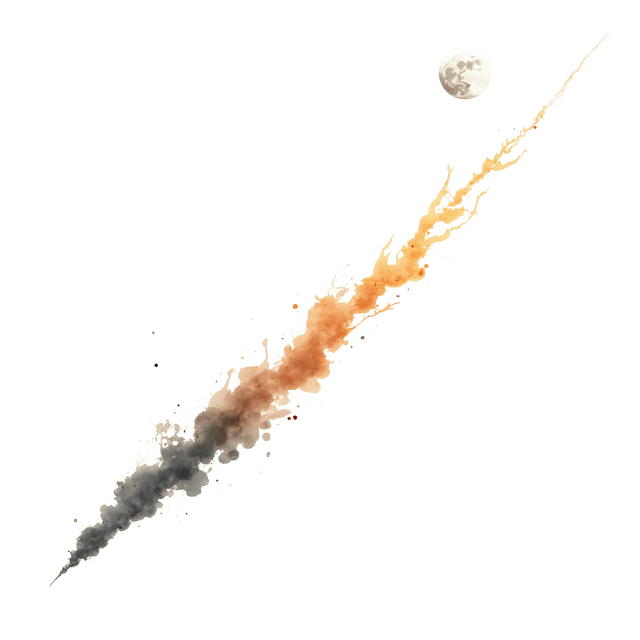 Free transparent PNG: Meteor Trail Smoke Near Moon  Space Clipart, free transparent png download