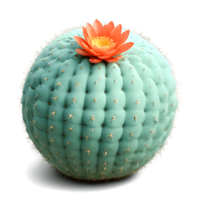 Free transparent PNG: Rebutia Cactus Transparent PNG for Botanical and Nature Art