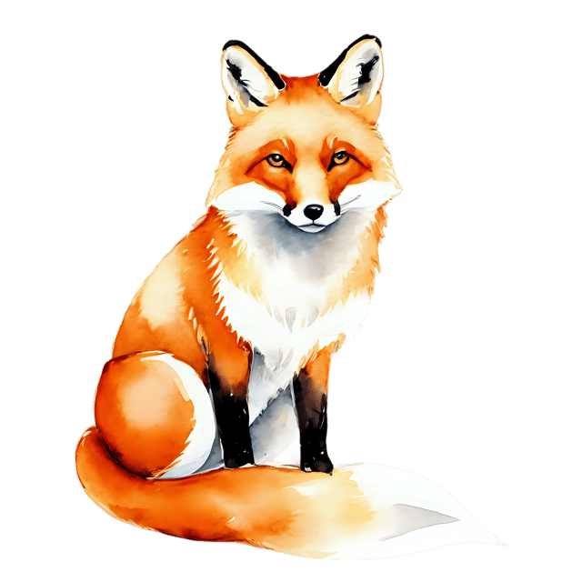 Free transparent PNG: Fox Watercolor Illustration Transparent PNG – Wildlife Art for Designers & Creators