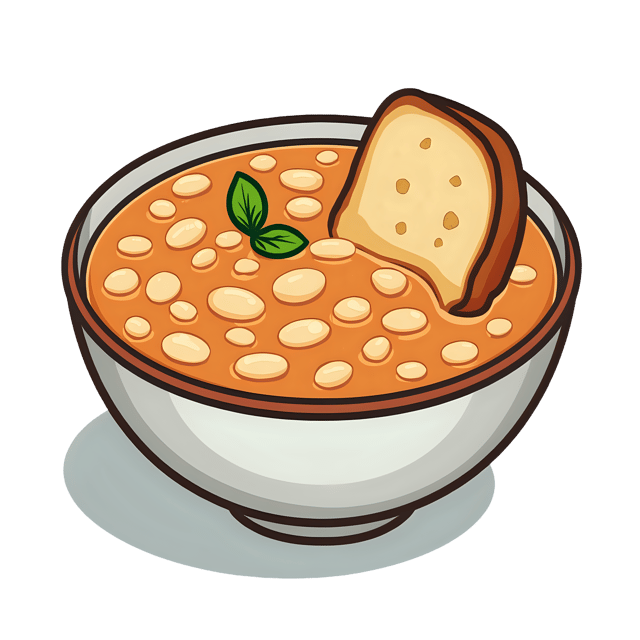 Free transparent PNG: White Bean Soup with Garlic Toast  Easy Recipe PNG Download