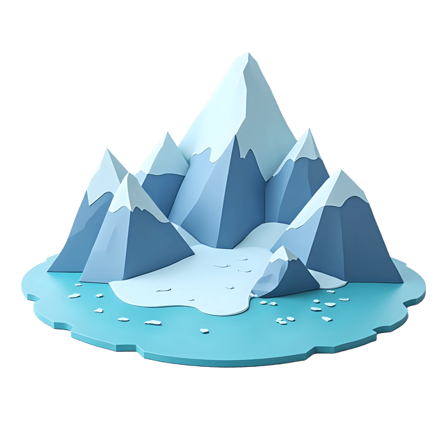 Free transparent PNG: Glacier Landscape Vector Art for Nature Posters and Outdoor Decor