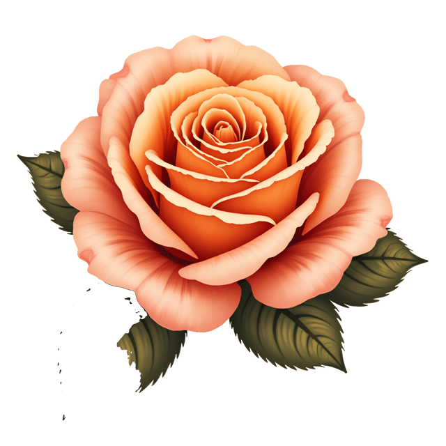 Free transparent PNG: Copper Rose with Amber and Golden Accents Illustration