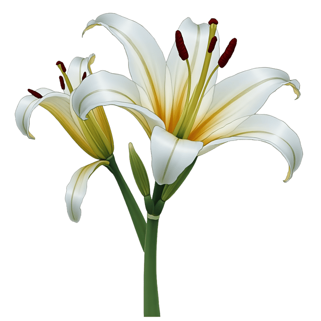 Free transparent PNG: Elegant Lily  Botanical Clipart, free transparent png download