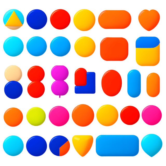 Free transparent PNG: Vibrant Modern Geometric Shapes PNG with Transparent Background for Creative Use