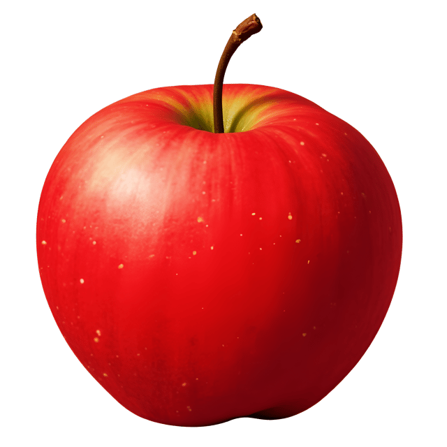 Free transparent PNG: Round Juicy Deep-Red Apple Clipart with Shiny Skin and Vibrant Color