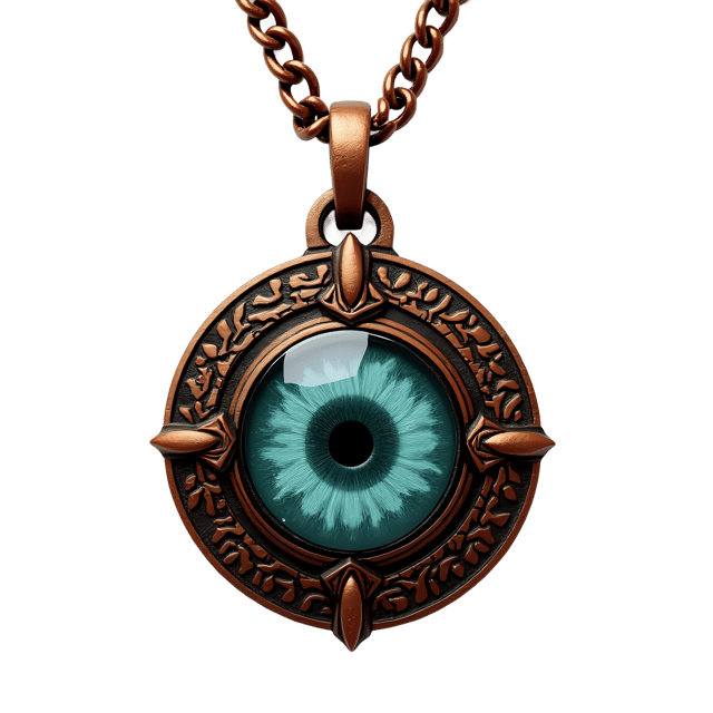 Free transparent PNG: Copper Amulet with Eye of the Storm Pendant PNG Transparent Background
