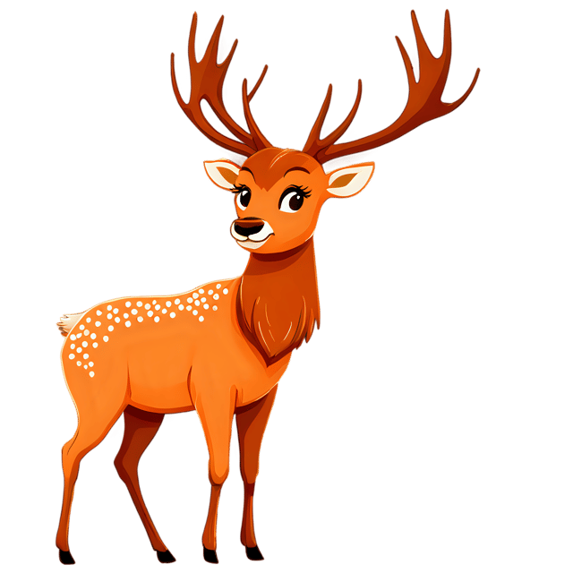 Free transparent PNG: Cartoon Elk Illustration for Cute Animal Art and Decor