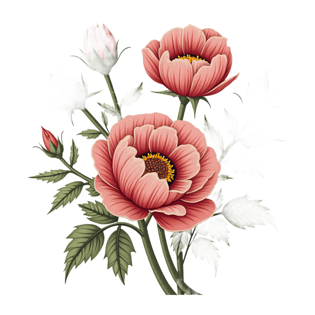 Free transparent PNG: Floral Design  Vintage Clipart with Worn Edges, free download png