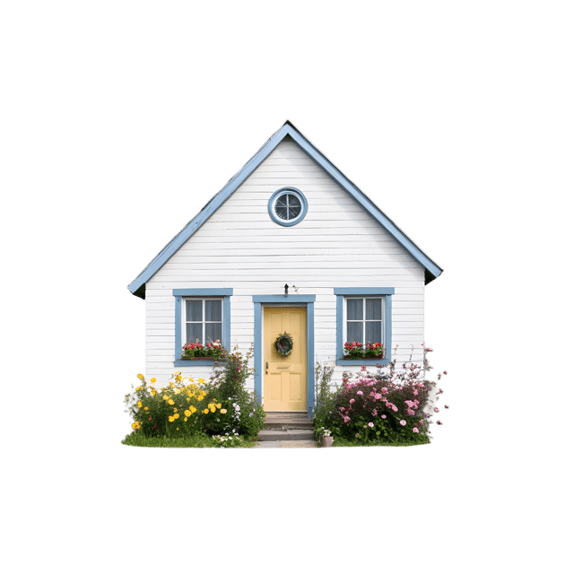 Free transparent PNG: Floral Wall Cottage PNG with Transparent Background