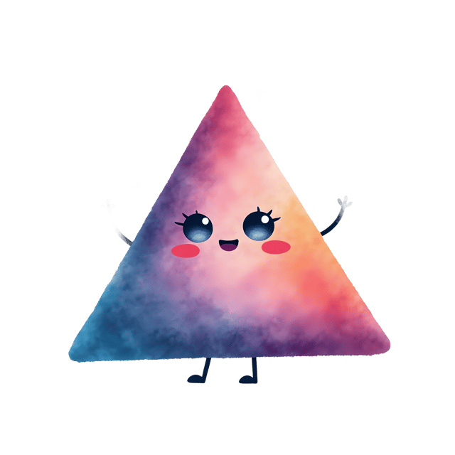 Free transparent PNG: Sparkling Dancing Triangle PNG with Transparent Background for Creative Use