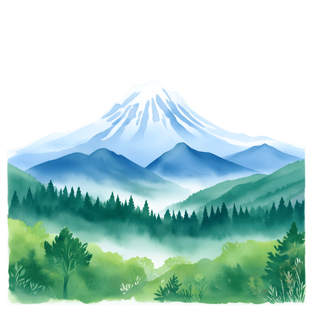 Free transparent PNG: Misty Mountain Greenery PNG with Transparent Background for Nature and Landscape Design