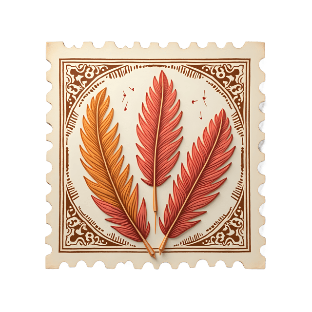 Free transparent PNG: Old Postage Stamp with Feathered Paper Cuts  Vintage Clipart, free download png