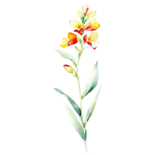 Free transparent PNG: Transparent Snapdragon Watercolor Illustration - Gentle Flower Clipart