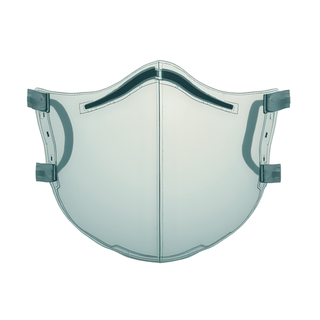 Free transparent PNG: Transparent Plastic Mask PNG with Clear Background for Safety and Craft Use