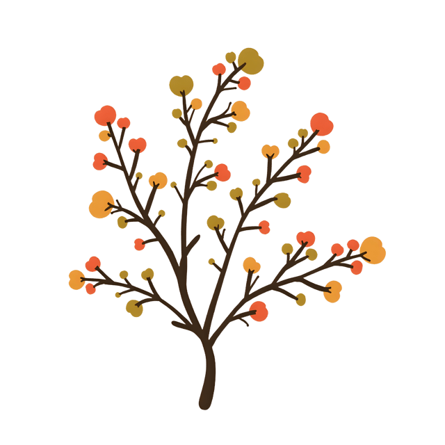 Free transparent PNG: Boho Twig Ornament with Small Flowers  Nature-Inspired Clipart, free download png