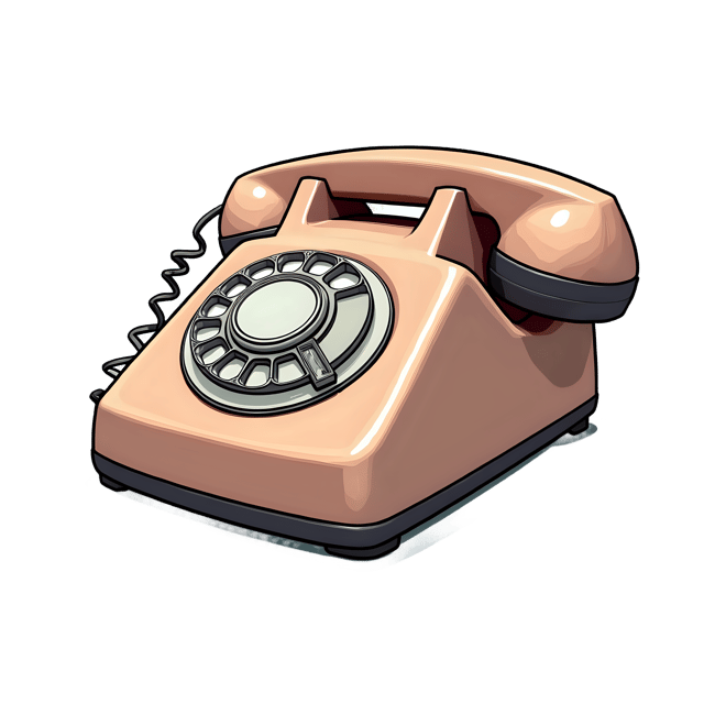 Free transparent PNG: Mid Century Phone  Retro Design Clipart, free downloadable png