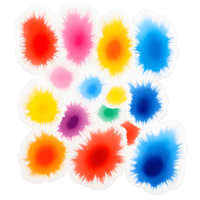 Free transparent PNG: Vibrant Brushstroke Emotion Canvas Art with Transparent Background