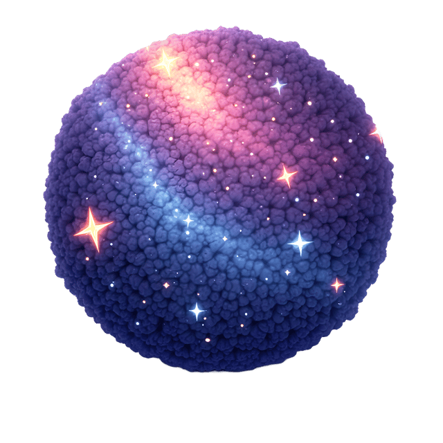 Free transparent PNG: Hand-knit Galaxies with Bright Stars PNG Illustration