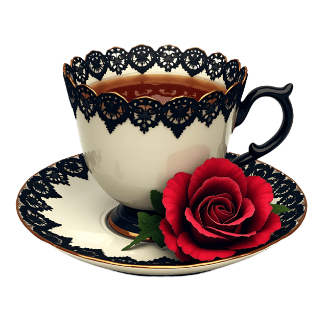 Free transparent PNG: Victorian Gothic Tea Cup  Elegant Clipart, Free Downloadable PNG