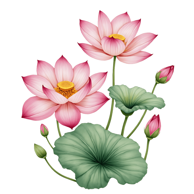 Free transparent PNG: Chinoiserie Lotus Floral  Exquisite Oriental Design Clipart, free png download